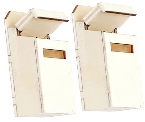 TOYANDONA 2pièces Miniature Mailbox pour Maison De Poupée Modèle Créatif Décoration De Bureau Et Accessoires pour Garçon Fille Et Dioramas