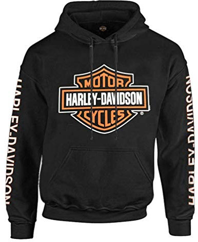 Harley-Davidson Herren Large Bar & Shield Logo Pullover Hoodie Schwarz, Schwarz, XXX-Large