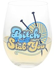 Pavilion Gift Company - Stab You - Bicchiere da vino senza stelo da 510 g, divertente regalo di compleanno