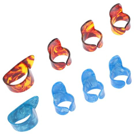 JOINPAYA Gitarren Leichte aus Kunststoff Fingerschutz Dünne 1 Satz Gitarren Fingerpicks für dominante Hand und Fingerzupfen für Anfänger und Musikliebhaber