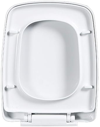 Brigtviee Cuvette Toilette Forme Carré,Lunette De Toilette avec Frein De Chute,Abattants WC avec CharnièRes RéGlables, à DéGagement Rapide pour Un Nettoyage Facile,Rectangulaire,06B