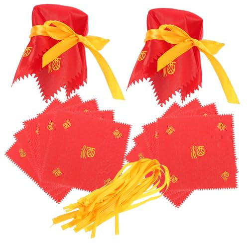 GLEAVI 30pcs Reusable Wine Jar Fabric Covers Wine Jar Toothed Cover Alcohol Cloth Lid Sealing Cloth for Packaging