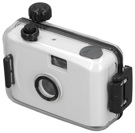 TIKATARER wasserdichte Filmkamera, 35-mm-Vintage-Filmkamera mit Wasserdichtem Gehäuse, Wiederverwendbare Filmkamera, Digitale Filmkamera Zum Schnorcheln mit Verschlusszeit 1/100 S, F/9,