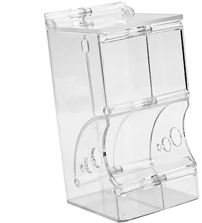 Toyvian Alimentador Automático para Hámster Contenedor de Plástico Transparente Dispensador de Comida Antigiro Comedero para Mascotas Suministros para Hámsters