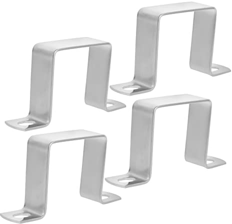 BAZEITFLOW Vierkantrohr Klemmen 304 Edelstahl Rohrschellen U-klammer Halter 50x50mm Belastbar Für Innen Außen