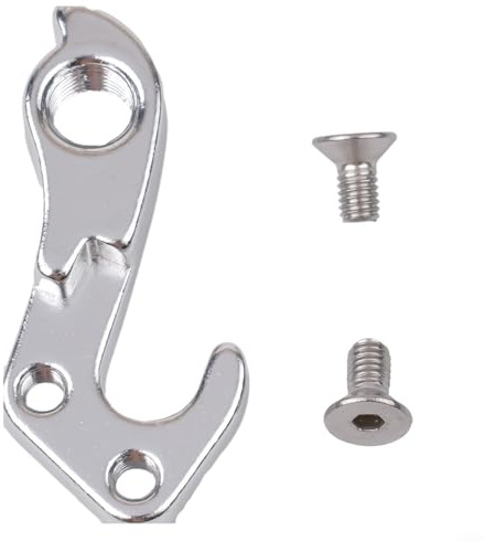 Bike Rear Derailleur Gear Mech Hanger #322175, Steel Silver Gear Mech Tail Hook Replacement Part with Bolts for 4 7 8 9 Series for FX LIVESTRONG for Elite Models 2010-2013(Silver)