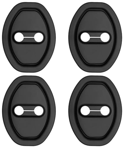 DCYQAIN 4 Pack Silicone Car Door Lock Latch Protectors, Foldable Shock-Absorbing Cover Caps, Noise Reduction Rustproof Guard for Cars, SUVs, Taxis & Ride-Sharing Vehicles