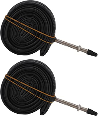 Ausla Camera d'aria per Bici 700x23C con Valvola Francese, Camere d'aria in Gomma Butilica Resistente Alla Foratura per Bici da Strada, Resistente Al Calore e all'usura con Assorbimento degli