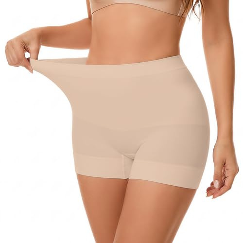 Braga Sin Costuras Culotte Antirozaduras Mallas Cortas Mujer Bajo Vestido | Vientre Plano, Verano, Cómodo, Transpirable, Invisibles, Cintura Alta, Entrepeirna Algodón