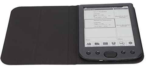 Hamwesh Ereader, 6 Pulgadas 800x600 HD Pantalla de Tinta 8GB Almacenamiento Lector de Libros Electrónicos Dispositivos de Lectores Electrónicos con Botones de Navegación Mecánicos y Estuche