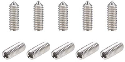 sourcing map 50pcs Vis Pointeau Conique pour Poignée de Porte Vis Sans Tête Hexagonale M3x10mm 304 Inox Acier