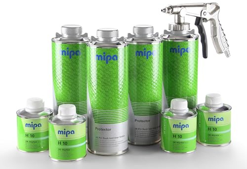 MIPA Protector Set 2K-PU-Truck bed liner Beschichtung tönbar & Härter& Pistole