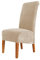 CMAKER Velvet Dining Chair Covers, Stretch Large Chair Slipcover, Spandex High Back Chairs Cover Elastic Washable Removable XL Chair Protector,Set of ６,Beige