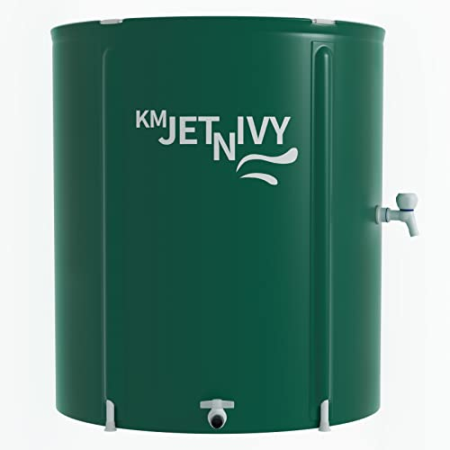 KMJETNIVY Rain Barrel Upgrade 100G Anti-Collapse Collapsible Rainwater Collection System,Portable Water Storage Tank,Garden Water Catcher
