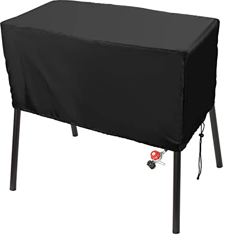 Luxiv Schwarze Terrassenabdeckungen für 2-Brenner-Campingkocher, robuste Campingkoch-Abdeckung mit 2 Brennern, wasserdichte Abdeckung, 87,5 x 40,6 x 40,6 cm