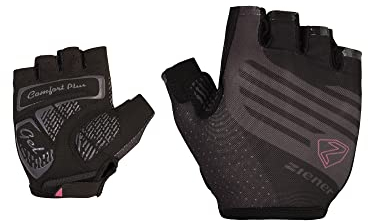 Ziener Damen CLARETE Fahrrad-/Mountainbike-/Radsport-Handschuhe | Kurzfinger - atmungsaktiv/dämpfend, Black, 7