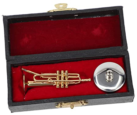 Mikinona Trompetenmodell Aus Westmusikinstrumenten Simulierte Trompete Mit Aufbewahrungsbox Exquisit Verarbeitet Und Filigran Im Design Als Heimdekoration Geschenk Oder Sammlerstück