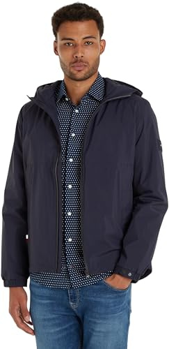 Tommy Hilfiger Portland Hooded Jacket Mw0mw34456 Giacche in tessuto, Blu (Desert Sky), M Uomo