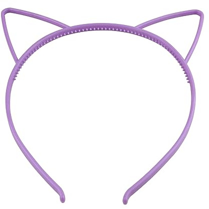 Wambere 3 stycken kattöron-pannband, plast kattöron, hårband, katthårband, för födelsedagsfest, daglig konstitutionsdekoration för kvinnor och flickor, lila