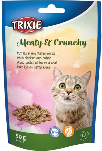 Trixie Meaty & crunchy kip / catnip glutenvrij