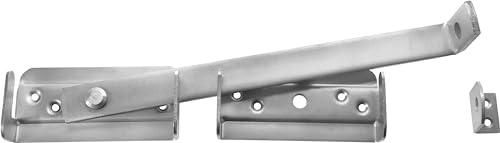 Connex Gartendoppeltor-Überwurf – 325 x 54 mm – Torbeschlag | Edelstahl rostfrei – Schlagladen-Überwurf – Torladenriegel – Doppel-Überwurfriegel – Überwurf – im Garten