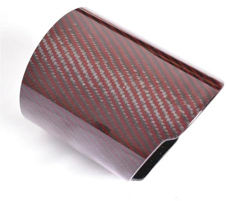 Auspuffspitze 1pc Twill Auspuffrohr Rot Glänzend Abdeckung Auto Universal Gerade Und Lockige Auspuff Schalldämpfer Rohr Spitze Abdeckung Auspuff Spitze Auspuff Pfeife(89mm straig)