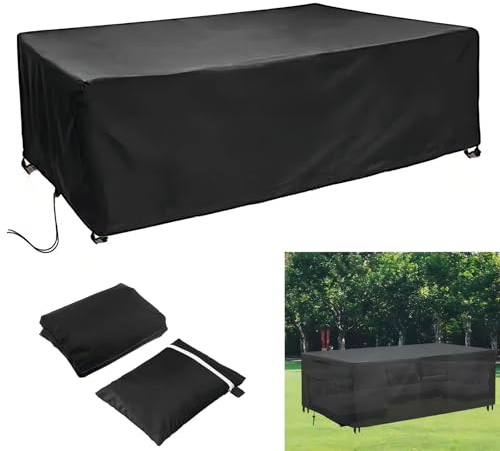 Housse Salon de Jardin Exterieur, 210x70x40cm/LxWxH Heavy Duty Housses pour Mobilier de Jardin Impermeable, Bache de Protection Exterieur Salon de Jardin, Housse Table de Jardin Housse de Canapé