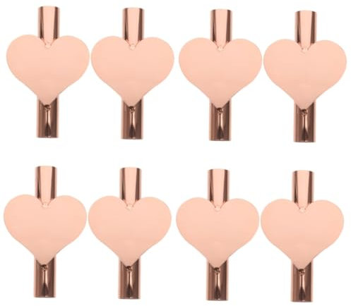 BESPORTBLE 8stücke Wandvase Herzform Metallblumenhalter Für Wanddekoration Für Frische Blumen Und Trockenblumen Elegante Deko Für Hochzeiten Und Zuhause Roségoldfarben Einfach Zu
