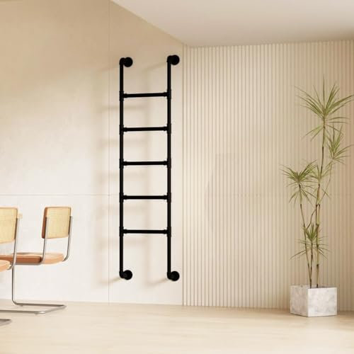 Junvstor Loft-Dachbodenleiter, 3,3–9,8 Fuß Kletterleiter für Fensterbrunnen, Kellerausstiegsleiter mit Wandhalterung, Trittleiter für Zuhause, Wohnmobil, Dachboden, Eingangs-Feuerleiter(260cm/102in)