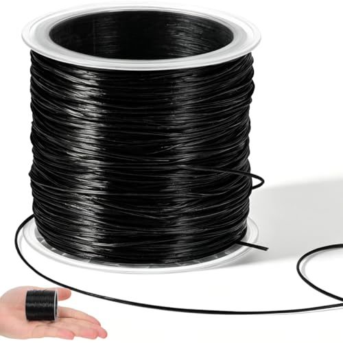 FOMIYES 1 Rouleau De Fil D'extension De Cheveux Extensible, Ficelle Élastique Pour La Fabrication De Perles Et De Bijoux, Fil Invisible Pour Mèches De Cheveux, Ficelle De