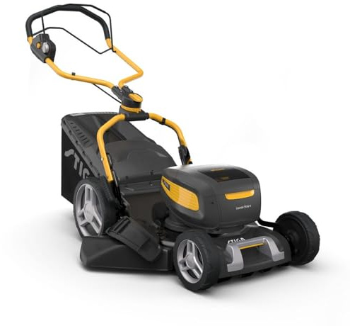 STIGA Combi 753e V Kit - Tagliaerba a batteria, 51 cm, motore brushless 1,5 kW, 6 velocità, sacco 60 L, 2 x 48 V 7.5 Ah batterie e caricabatterie inclusi