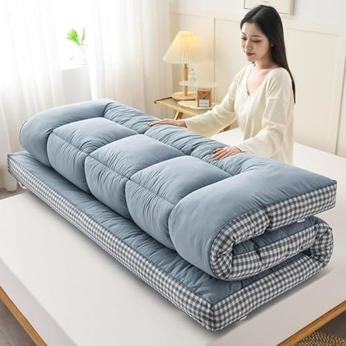 Futon Japanische Bodenmatratze Einzel-Tatami-Rollmatratze Einzel-japanische Bodenmatratze Doppel-Futonmatratze Einzel(E,1.5mx2m)
