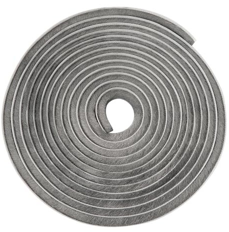Coptiner Bürstendichtung Selbstklebend Türdichtung Zugluftstopper Tür Dichtungsband Fensterdichtung 9mm(B) x 9mm(D) x 5M(L) Bürstenleiste für Schiebetüren, Fenster und Garderobe