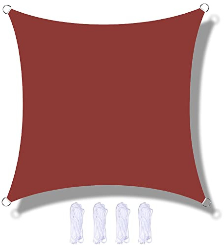 Generico Vele ombreggianti 3m x 3m Vela ombreggiante Quadrata Impermeabile e Resistente ai Raggi UV per Patio Giardino Esterno Ristorante Cortile Giardino Patio