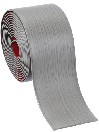 PATIKIL Self Adhesive Floor Transition Strip 7.6cm x 3 Meters Vinyl Flat Divider Flooring for Joining Floor Gaps Carpet Transition Floor Tiles, New Gray Wood Grain