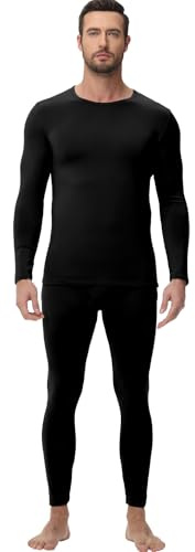 wirarpa Thermounterwäsche Herren Set Fleece Funktionsunterwäsche Sets | Lange Unterwäsche Herren, Oberteil und Unterteile, Warme Unterwäsche