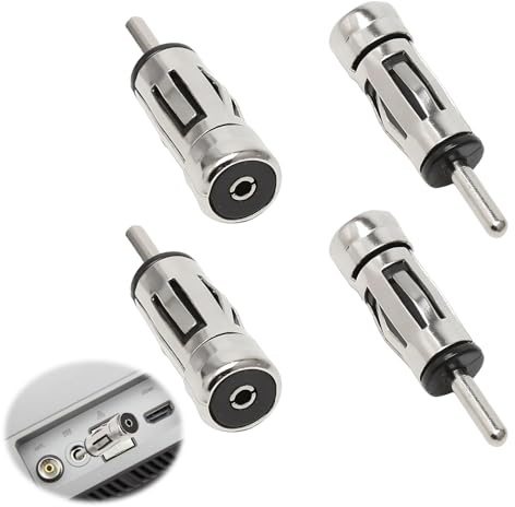 4 Stück Antennenadapter Autoradio, Radioantennenadapter Antennenadapter DIN Stecker auf ISO Buchse Autoradio Adapter Universal Radioadapter Auto für Fahrzeug Radioeinbau Nachrüstung Austausch