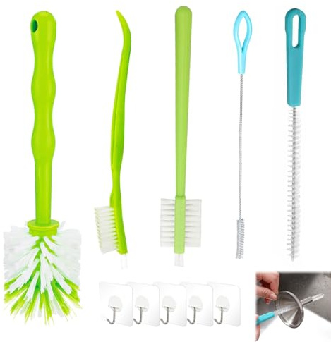 Cleaning Brush Set, 10PCS Cleaning Brushs Mixing Pot Brushs, Cup Brush, Knife Brush, Bottle Brush, Straw Brushs accessory tool for mixing knives pots thermal cookers