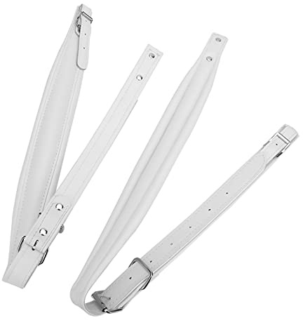 Multi Colors Adjustable WeAr Shoulder Belts Straps for 16-120 Bass Accordion (White)