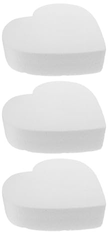 Generico Manichino per Torta in Schiuma a Forma di Cuore Bianco 8 Set da 3 Pezzi per Decorazioni di Torte Nuziali, Compleanno e Shower, Base Stabile Riutilizzabile per Progetti Artistici