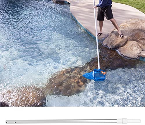 Phefop Asta Telescopica per Piscina in Lega di Alluminio, Lunghezza Regolabile da 44,6 a 78,7 Pollici, Impugnatura Ergonomica, Perfetta per gli Strumenti di Pulizia della Piscina