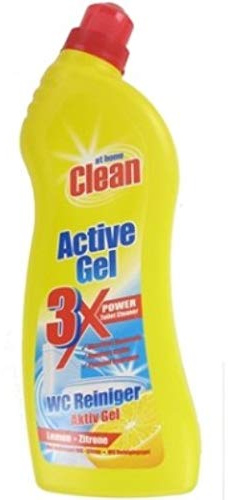 Lot de 6 nettoyants WC AT Home Clean - Gel actif - Citron - 750 ml