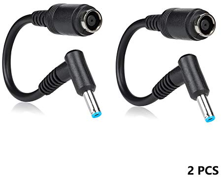 Ac Power Cord Charger Laptop Adapter Tip Connector Converter for HP Stream Spectre Pavilion Envy EliteBook Split Chromebook ProBooK ProBooK EliteBook Folio Female 7.4x5.0mm to 4.5x3.0mm(2 Pack)