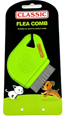 Classic Flohkamm für Katzen und Hunde, Grün