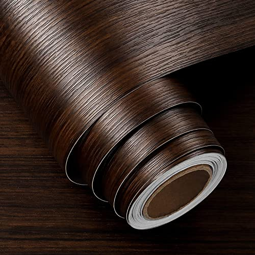 FunStick Carta Adesiva per Mobili Legno Carta da Parete Moderna Autoadesiva Pellicola Adesiva Mobili Effetto Legno Impermeabile Adesivi Decorativi per Mobili Armadi Tavolo Cassetti TV Sfondo 40CM x 2M
