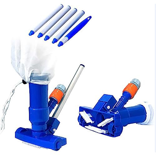Aspirador de Piscina, Limpiafondos Piscina, Kit de Limpieza Piscina, Aspiradora de Fondo de Piscina Portátil, para Hojas, Tierra y Arena y Limo,Limpiafondos Piscina