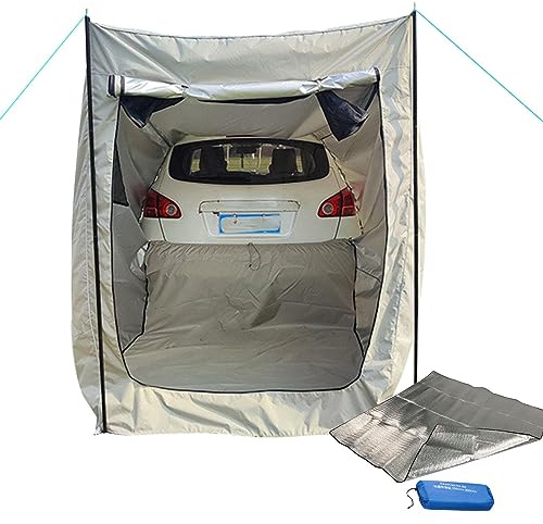 Zankie Car Awning Sun Shelter - Tailgate Awning | Waterproof Extended Outdoor Tail Tent For Auto SUV Beach & Camping
