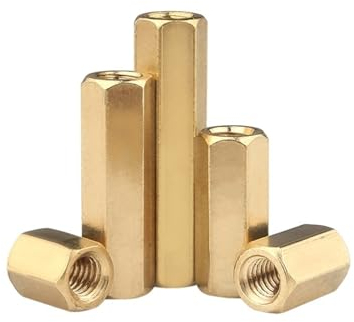 50/20/ 10 Stück M2 M2,5 M3 M4 M5 M6 Sechskant weiblich auf weiblich Messing Abstandshalter Sechskantbolzen Abstandshalter Hohlsäulen (Color : 38mm, Size : M4 (20pcs))