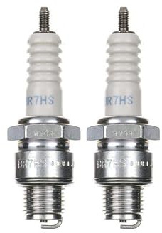 2x Zündkerze BR7HS passend für Peugeot Speedfight 1 2 3 4, Yamaha Aerox, MBK Nitro, Aprilia SR 50, Vespa PK 50 2T uvm. – entstört, 14 mm, 12,7 mm Gewindelänge