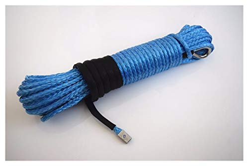 BomDog Abschleppseil, Blaues 5/16X100Ft Synthetisches Windenseilkabel, Ersatz-Synthetikseil Für Winde, Off-Road-Seil, Abschleppseil